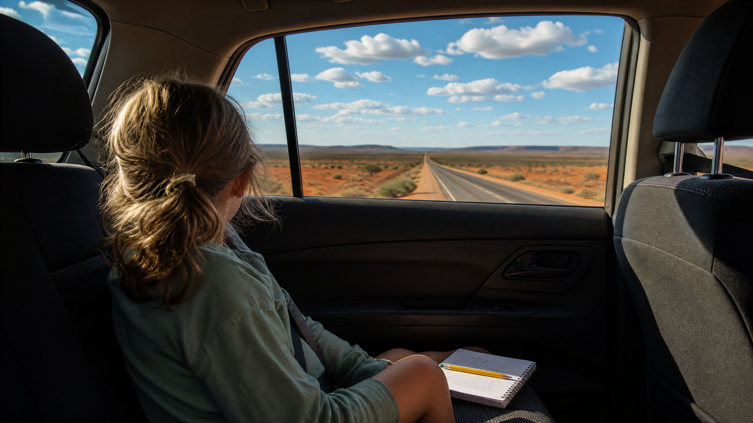 Founder with family on the road