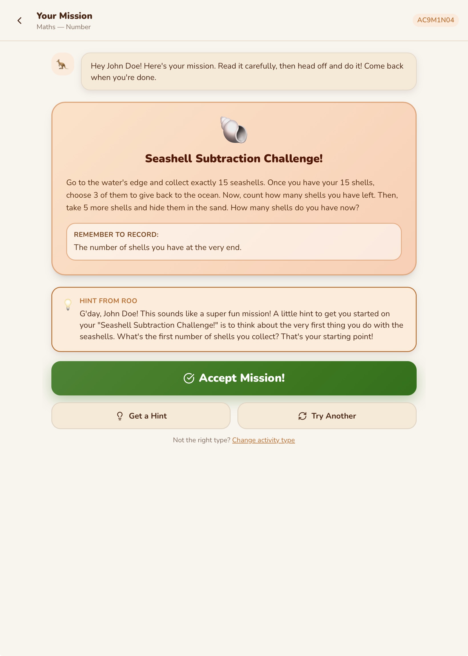 Young Child's Home Screen