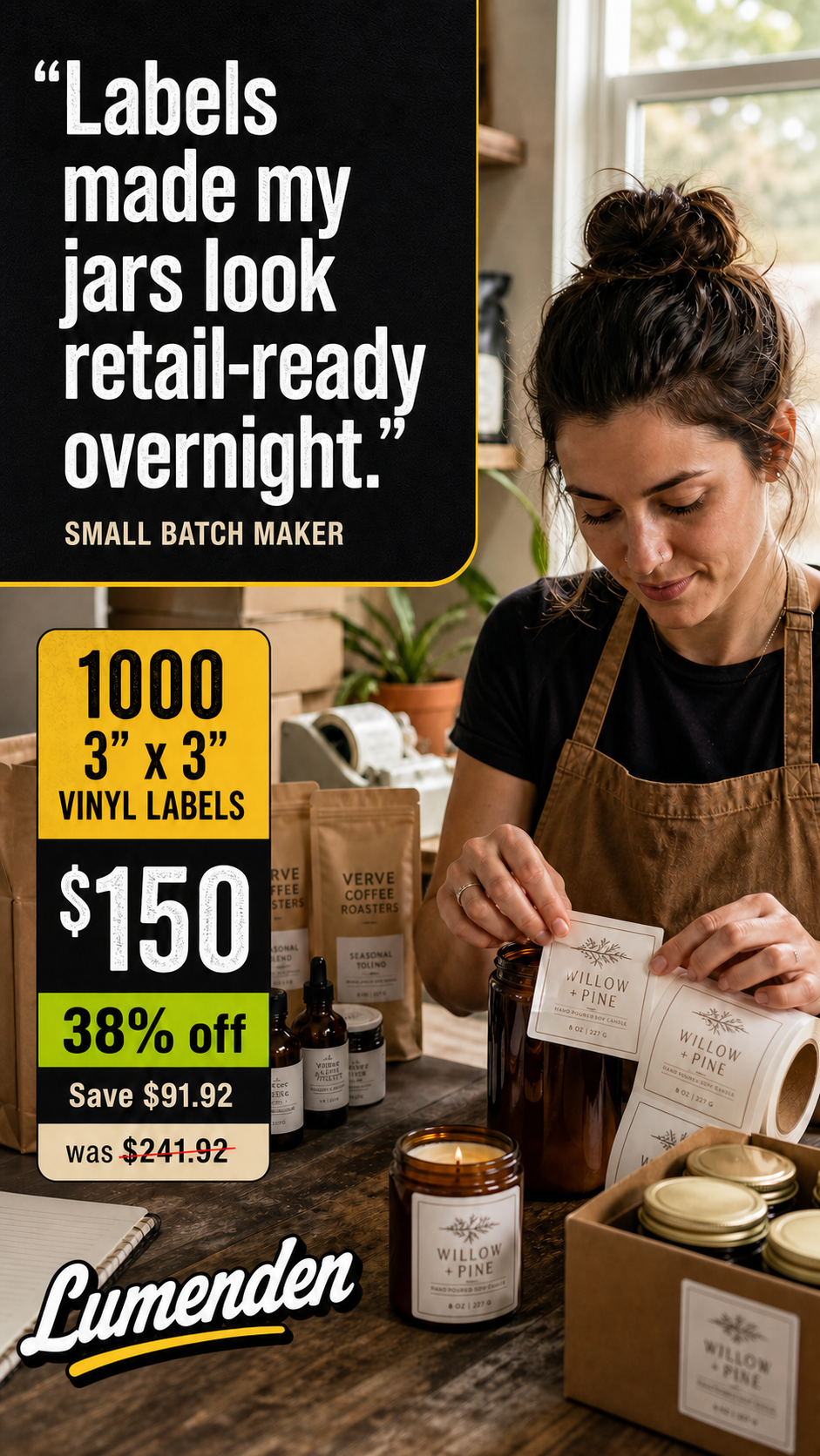Ad creative made with Vault prompts