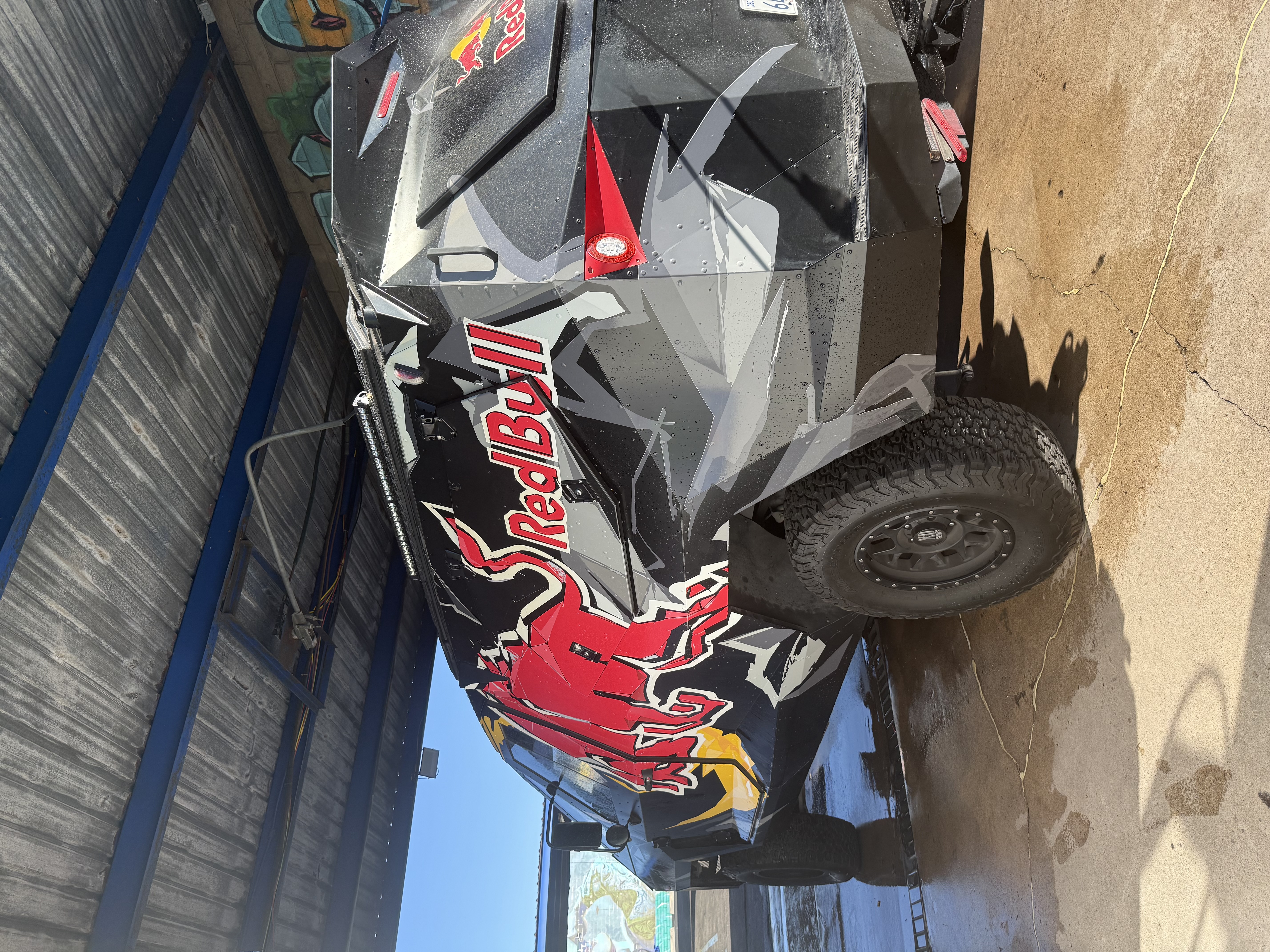 Red Bull van being washed in a Bobby E's self-serve bay in Tempe
