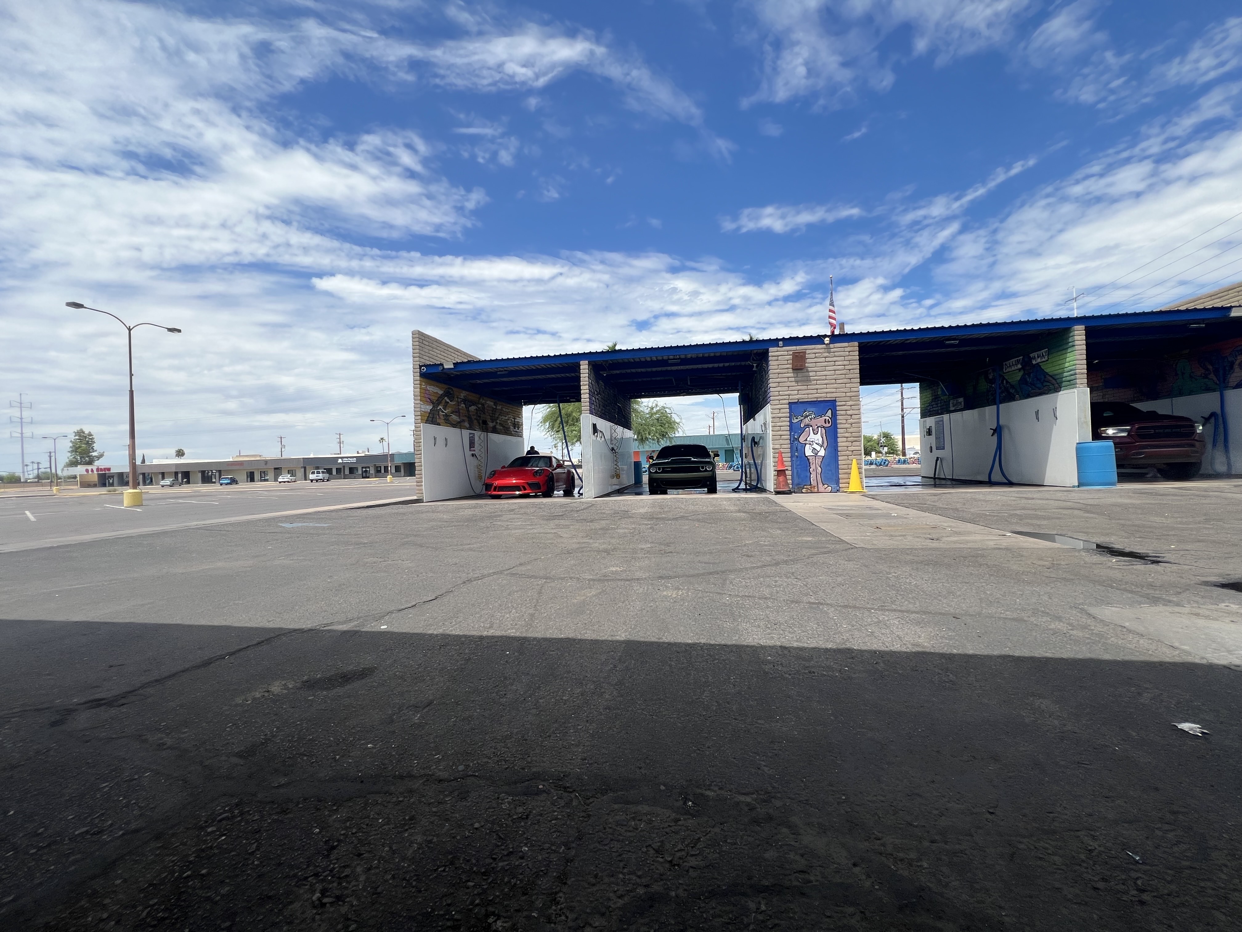 Bobby E's bays under a clear Arizona sky