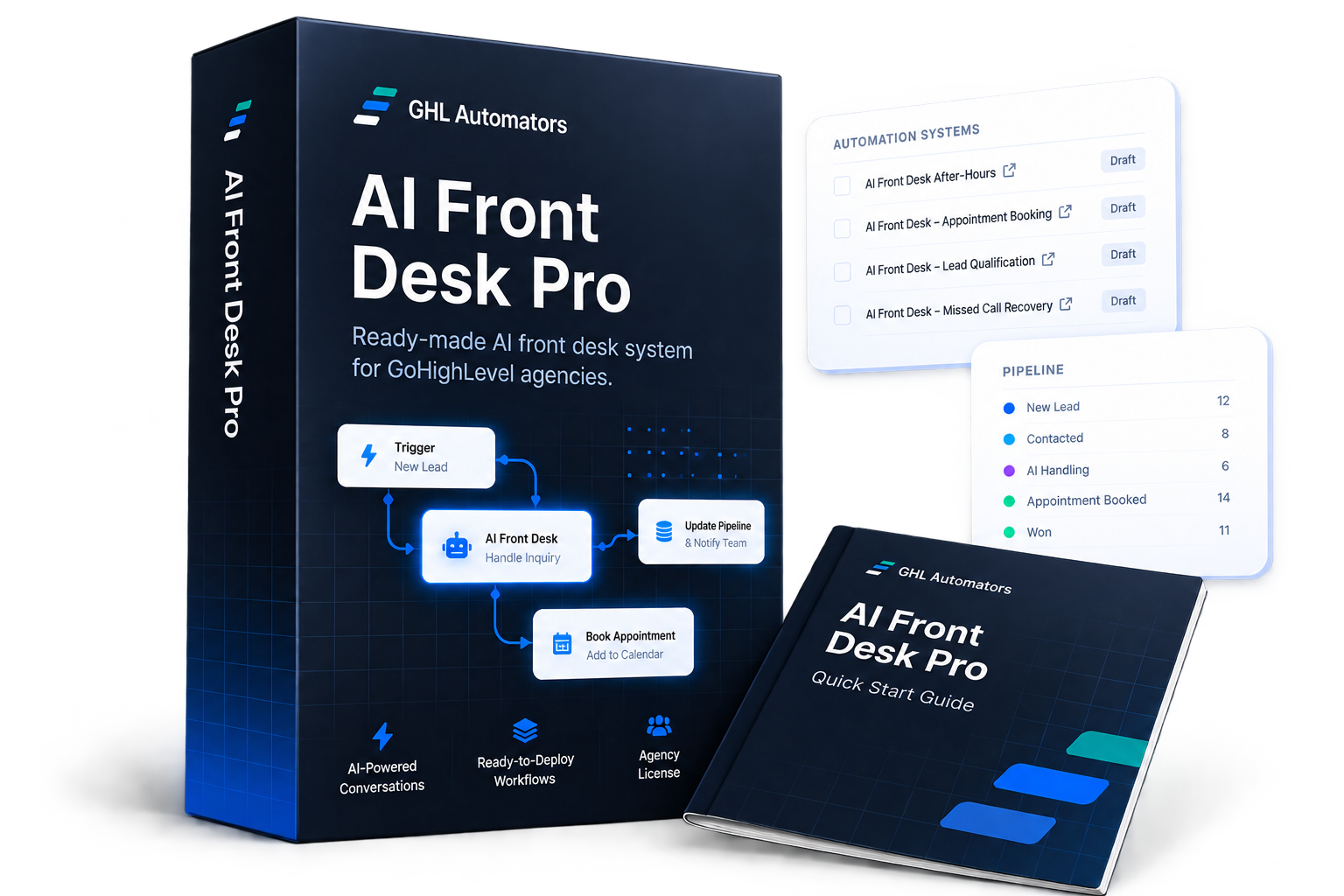 AI Front Desk Pro software box and Quick Start Guide