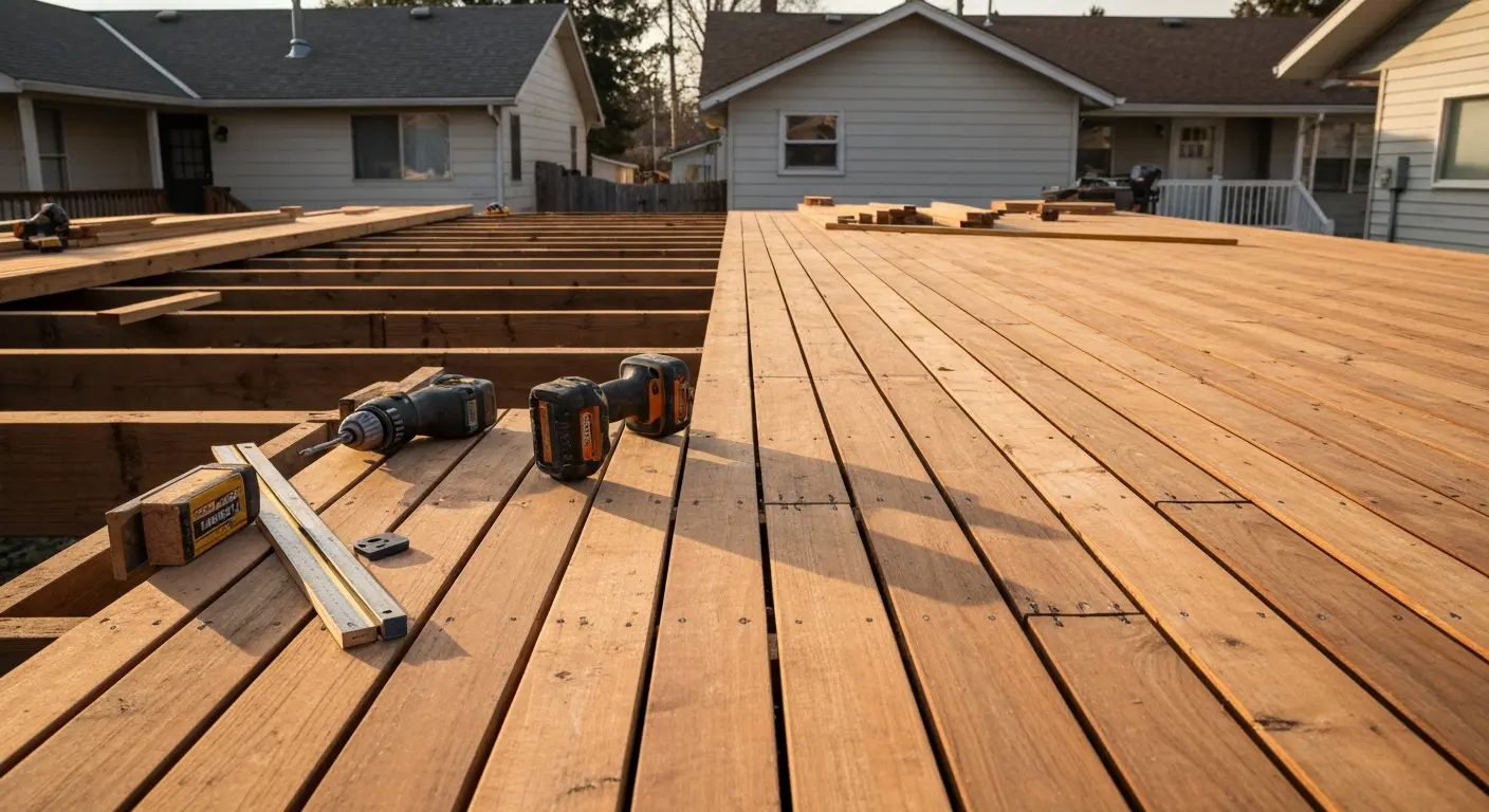 Deck repair and maintenance work