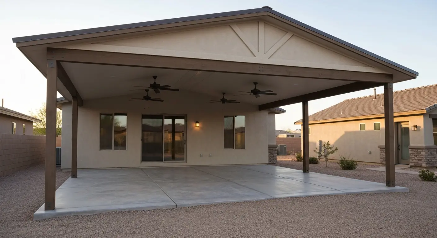 Covered patio structure