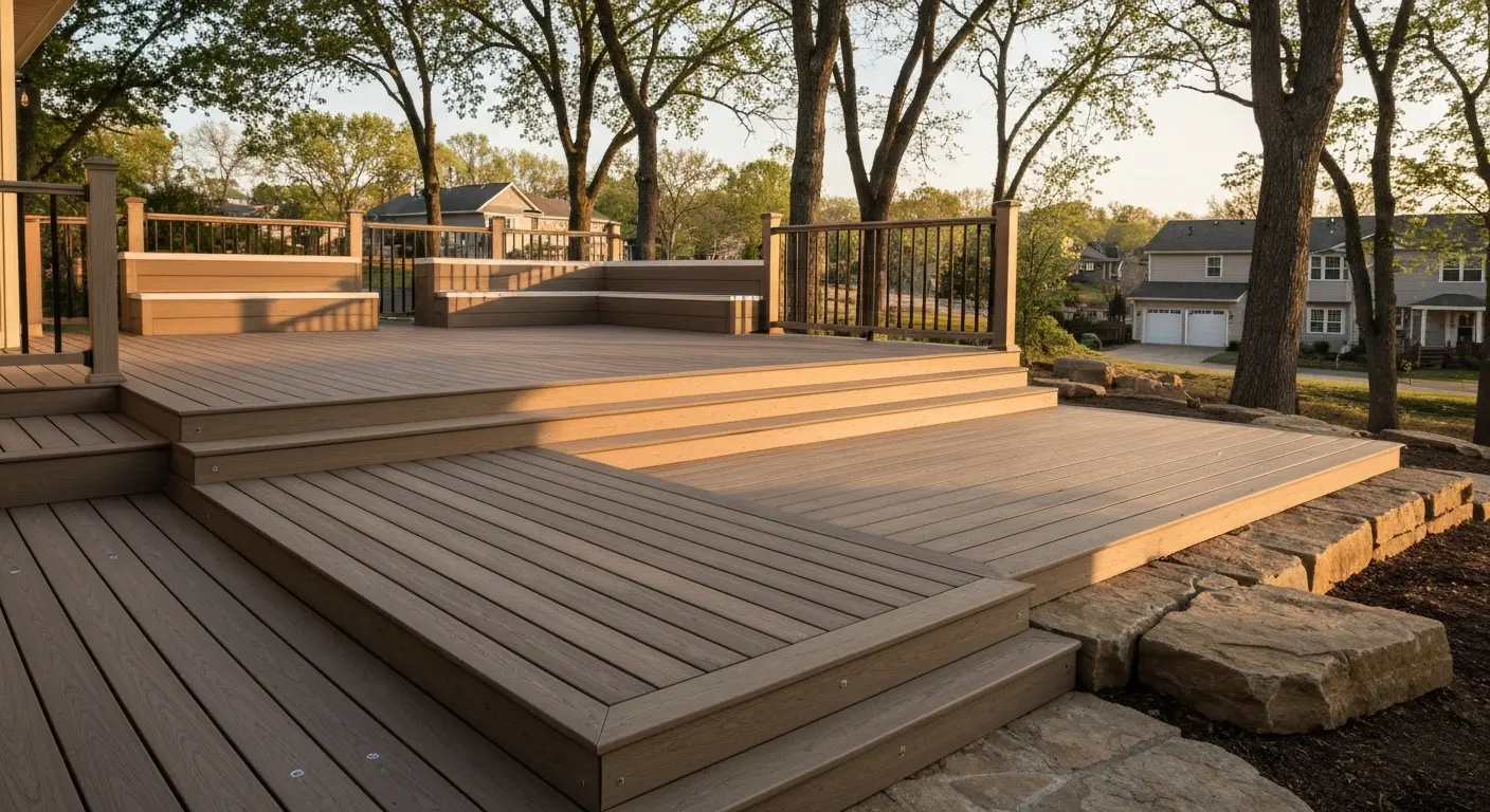 Multi-level Trex deck