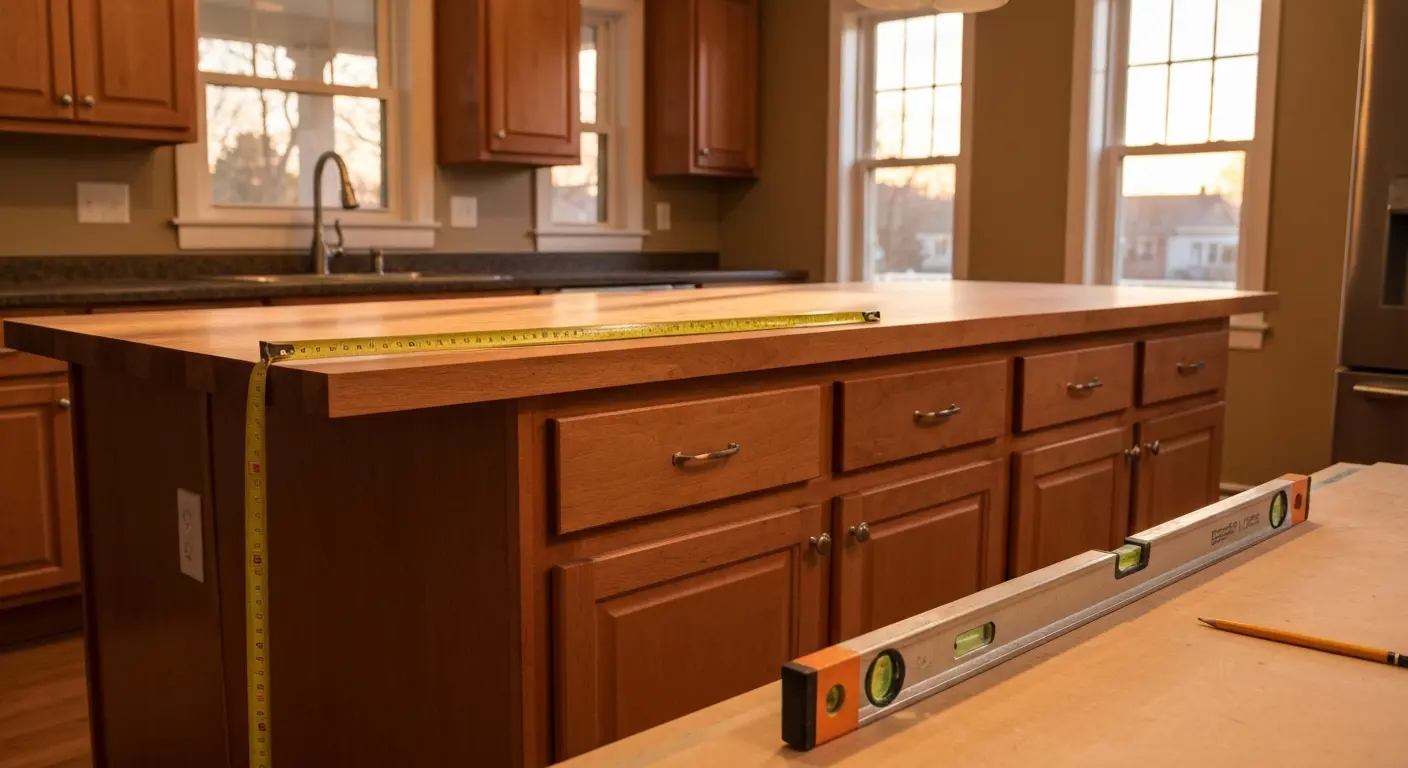Kitchen island installation