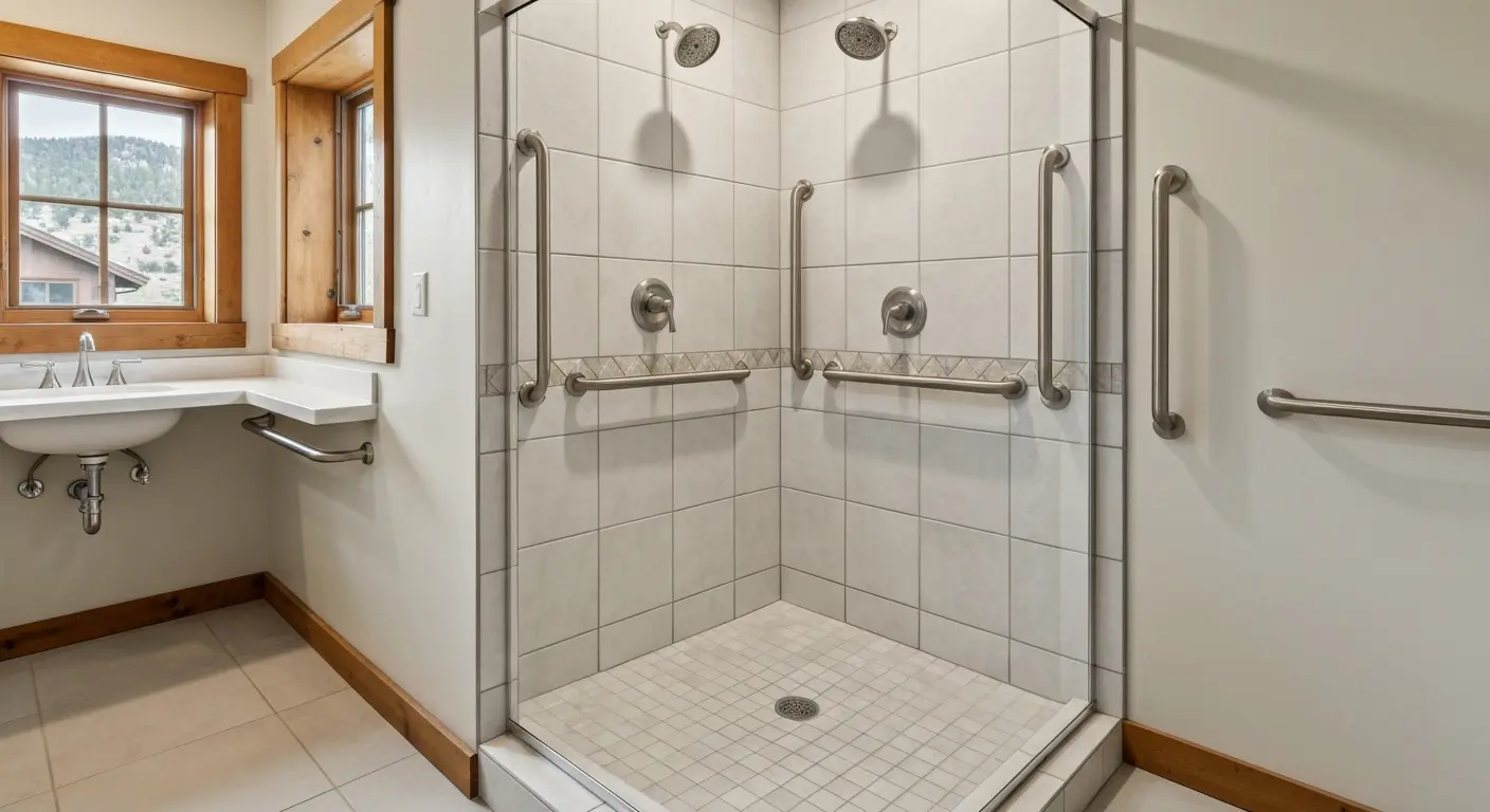 Handicap accessible shower