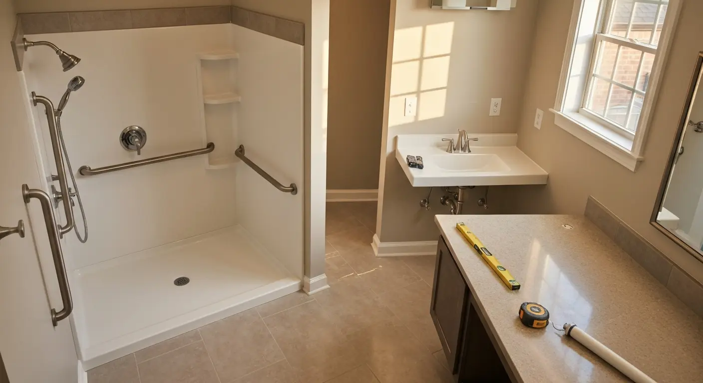 Handicap-accessible bathroom