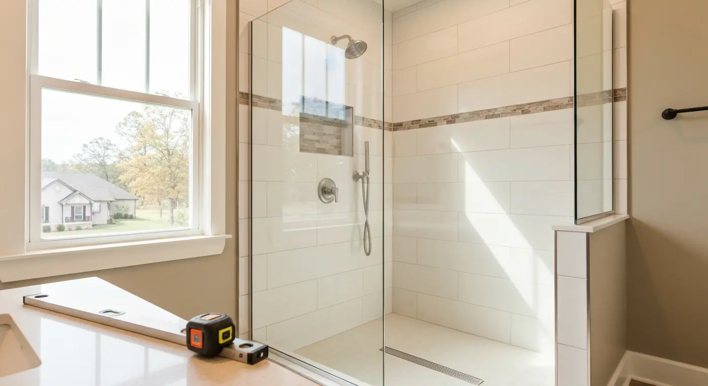 Walk-in shower installation