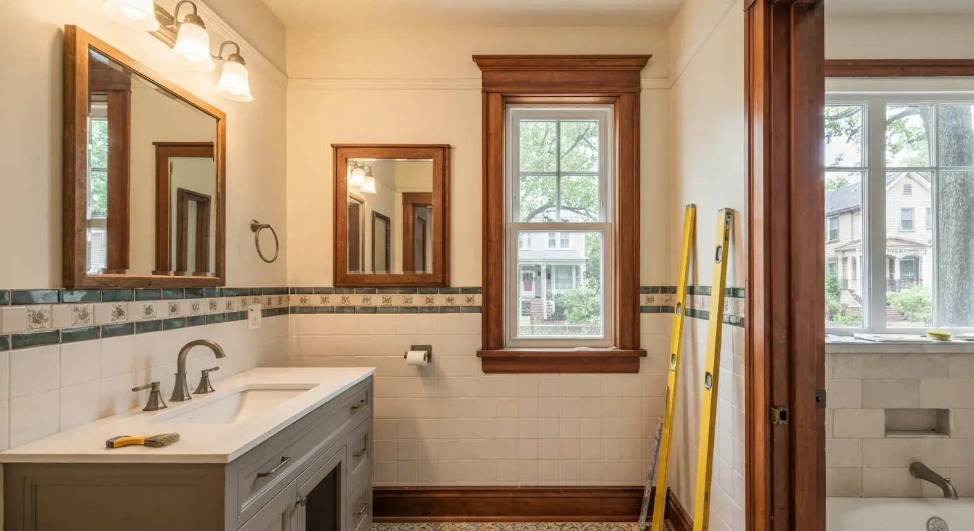 Bathroom renovation respecting original home character