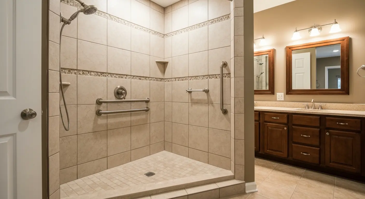 Walk-in shower installation