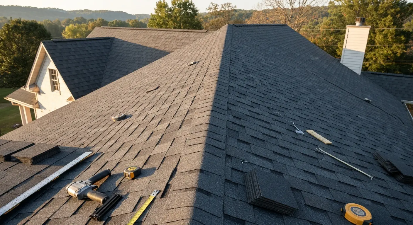 Residential roof installation project