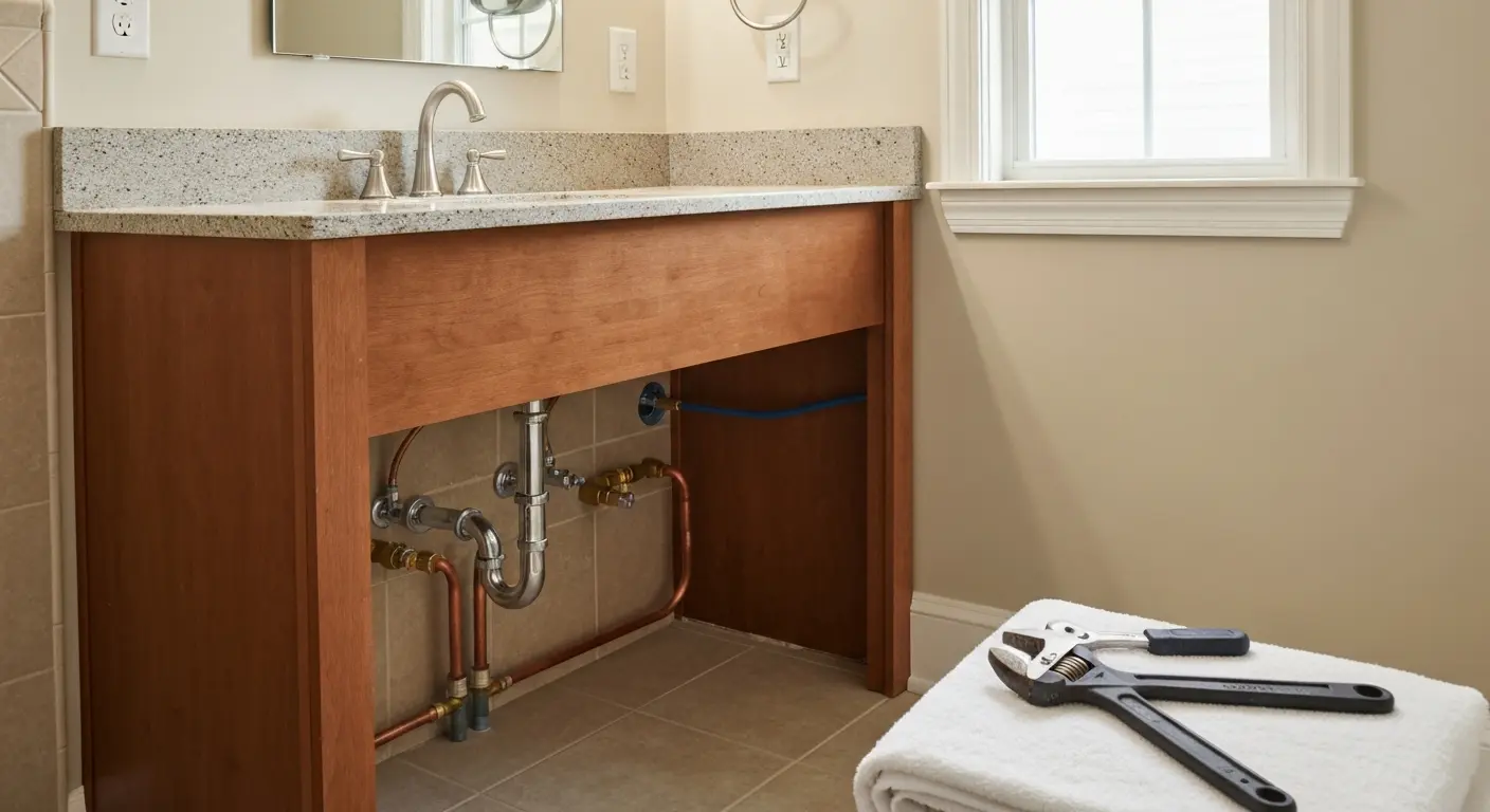 Bathroom vanity installation