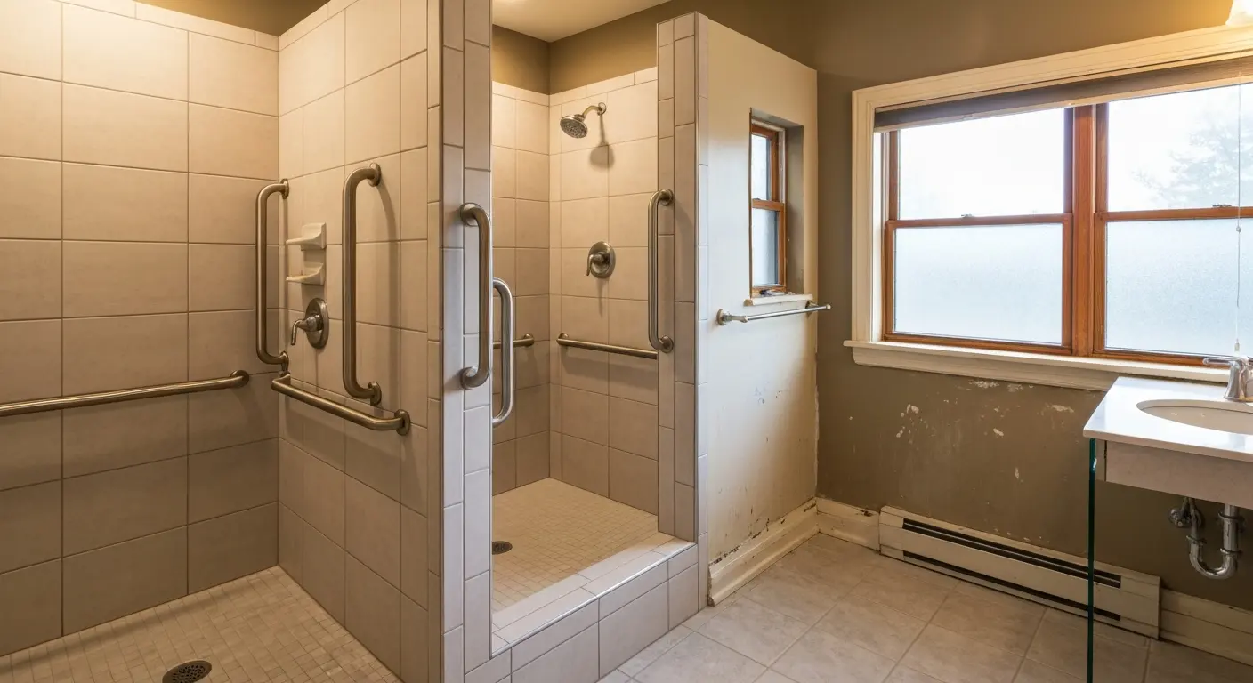 Handicap-accessible bathroom design