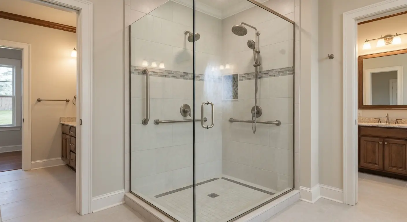 Walk-in shower installation