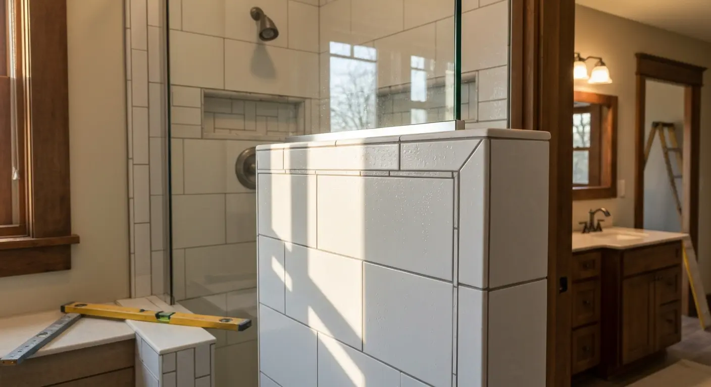 Tile shower installation