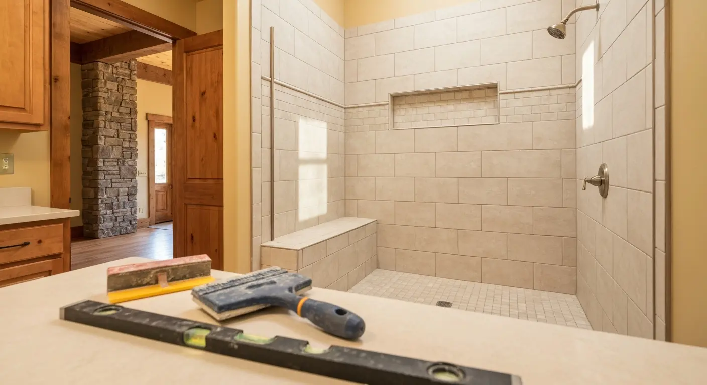 Walk-in shower installation