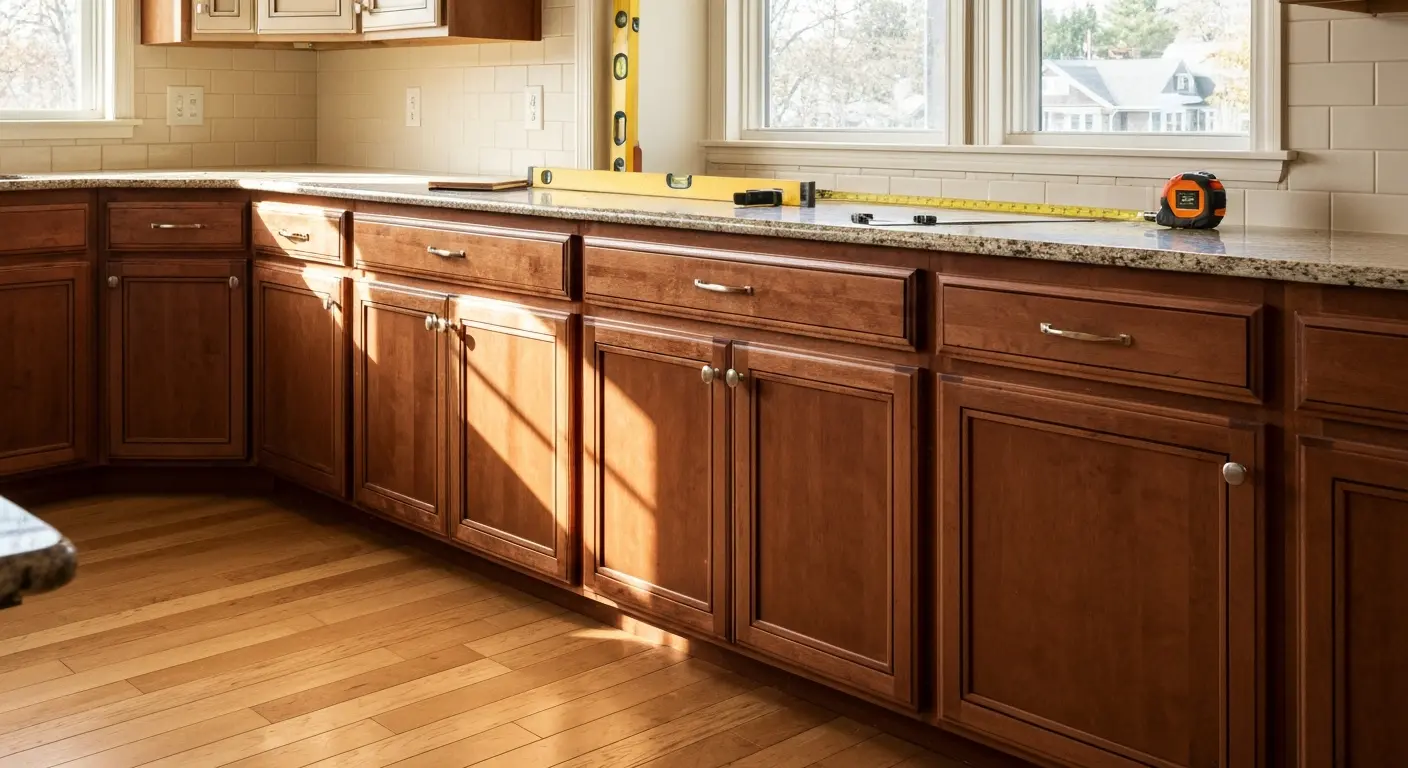Custom kitchen cabinet installation