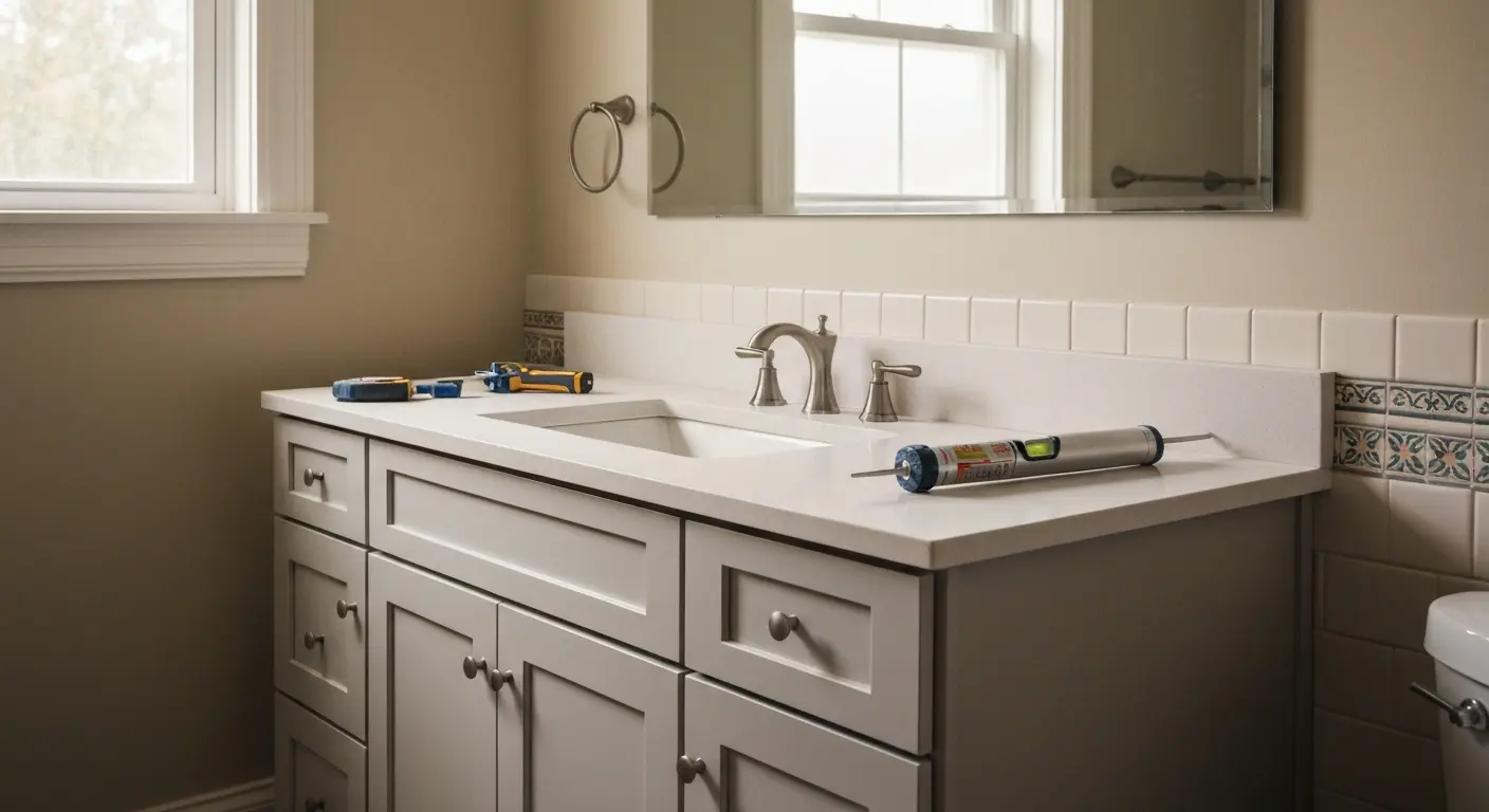 Bathroom vanity installation