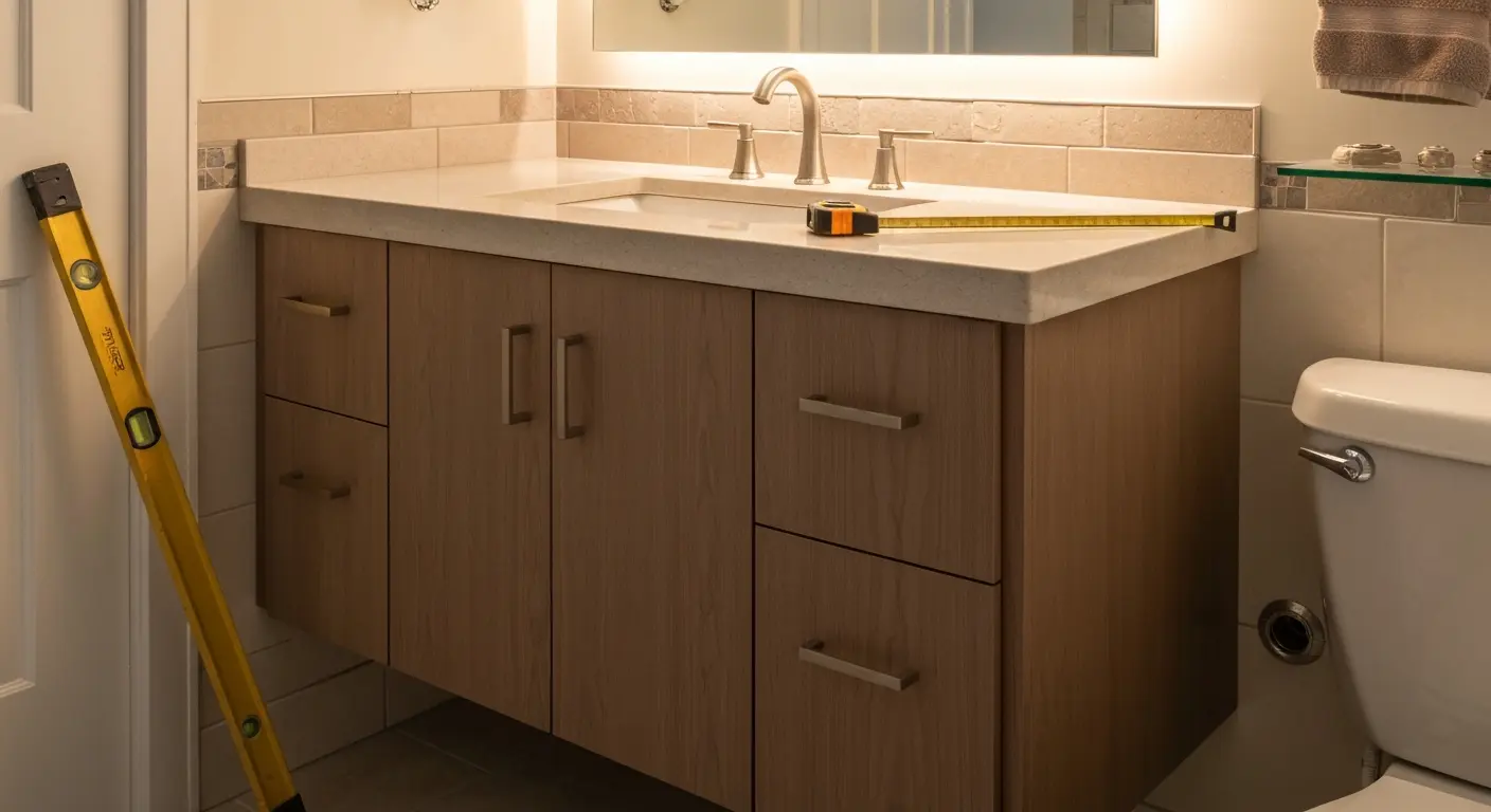 Bathroom vanity installation