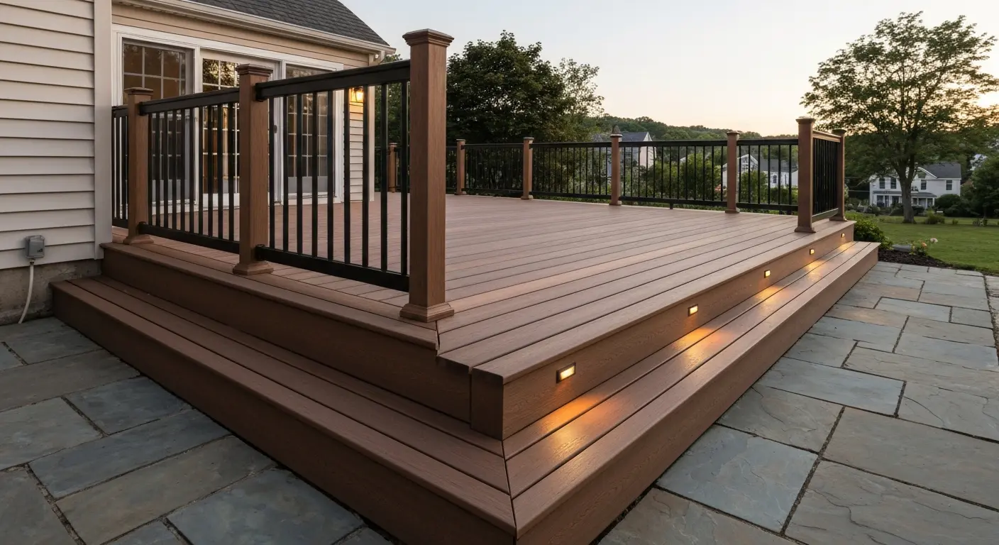 Trex composite deck installation