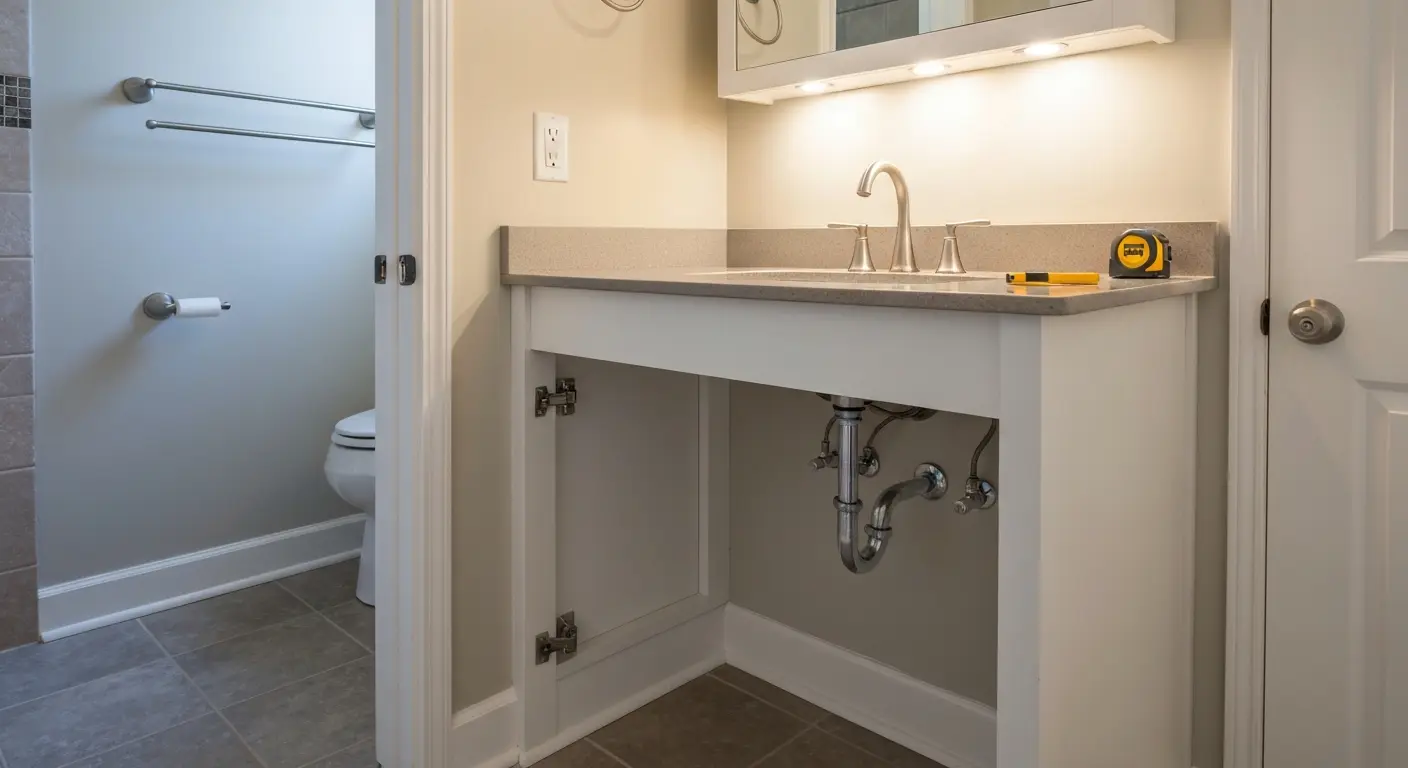 Accessible bathroom vanity