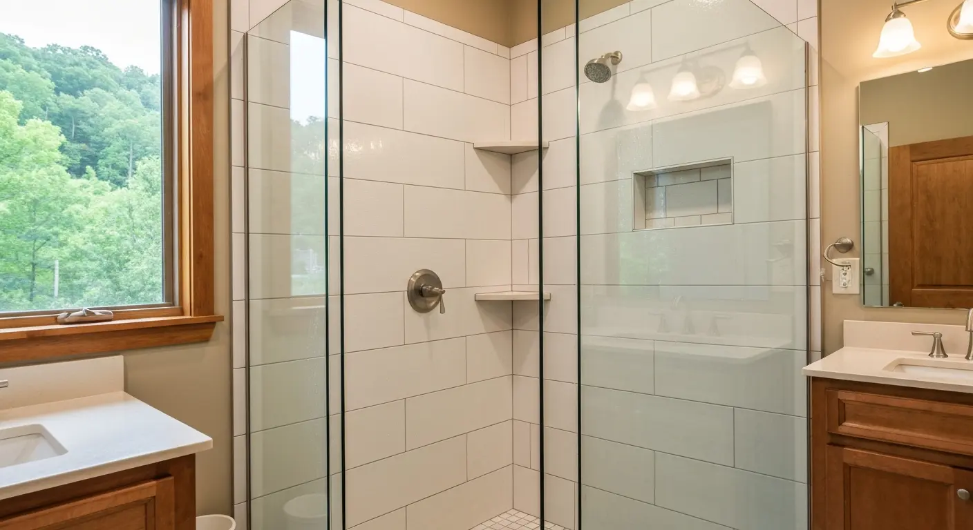 Walk-in shower installation