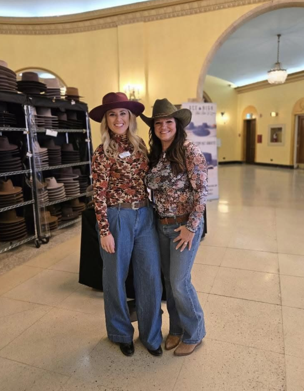 Erin, founder of Ace High Hat Bar, at a Calgary hat bar event