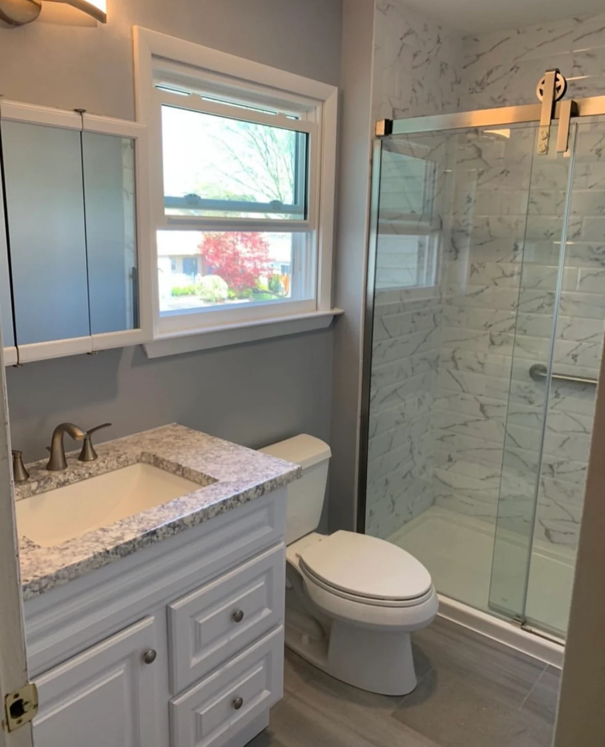 Residential bathroom remodeling work by Michael John Contractors