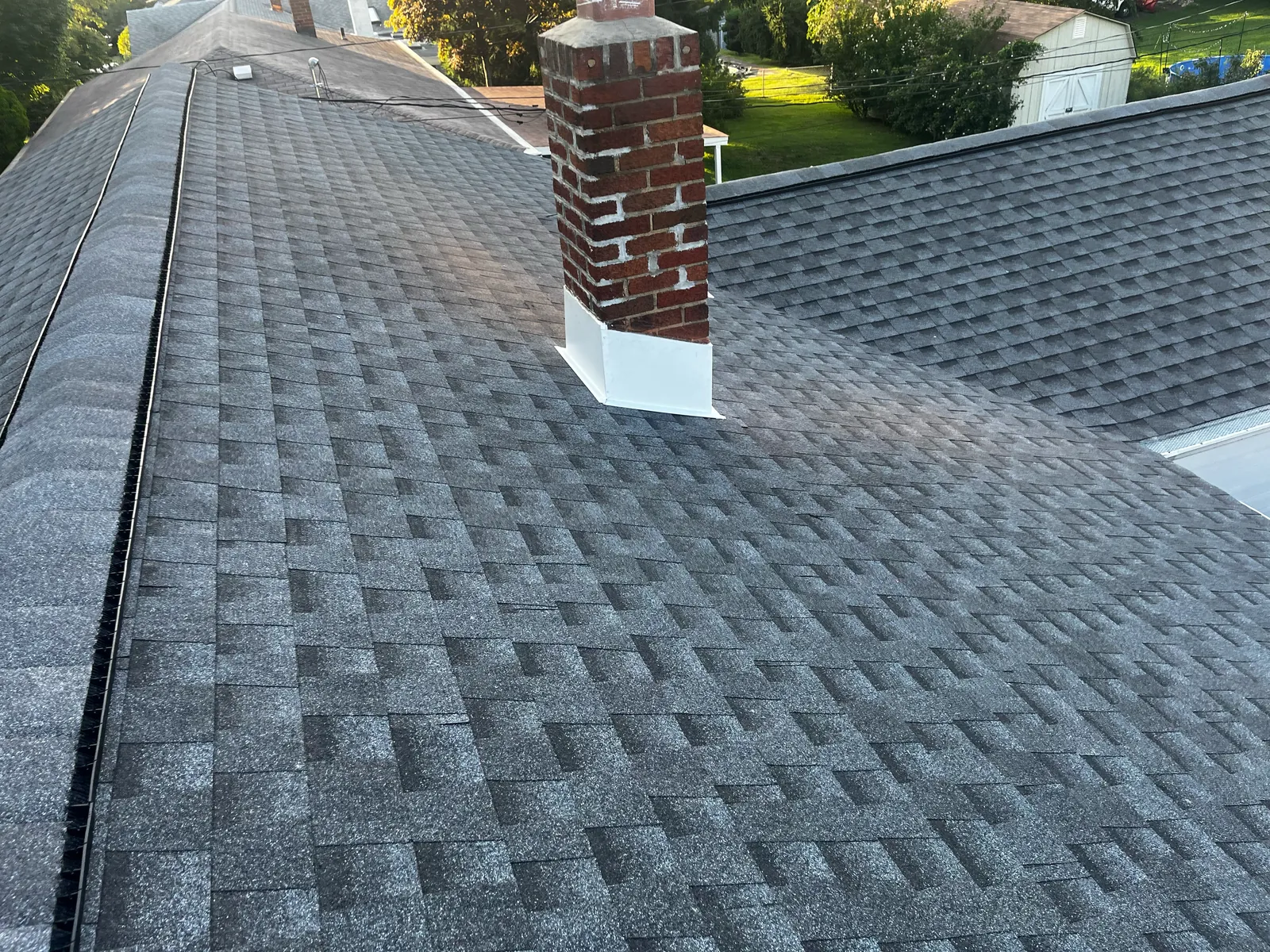 Residential shingle roofing work by Michael John Contractors