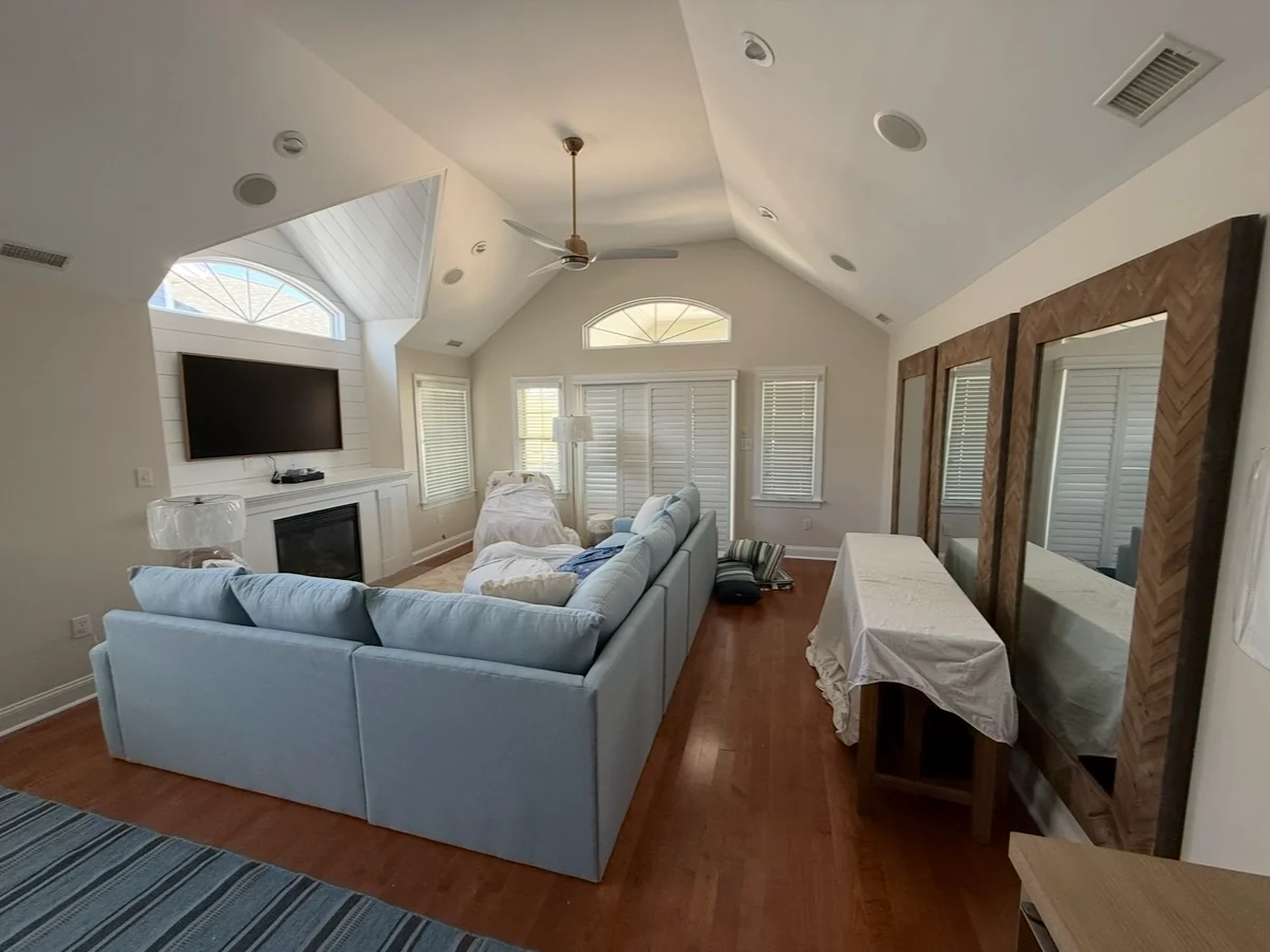 Living room remodeling work by Michael John Contractors