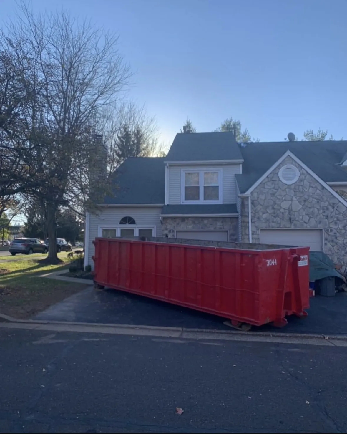Completed residential roofing work in Newtown, Pennsylvania