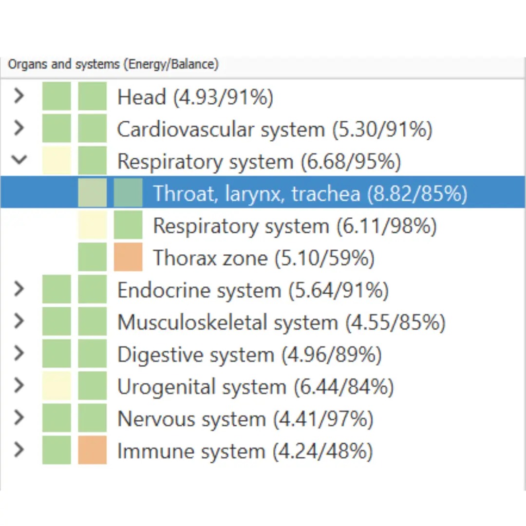 Bio-Well results reviewed on screen