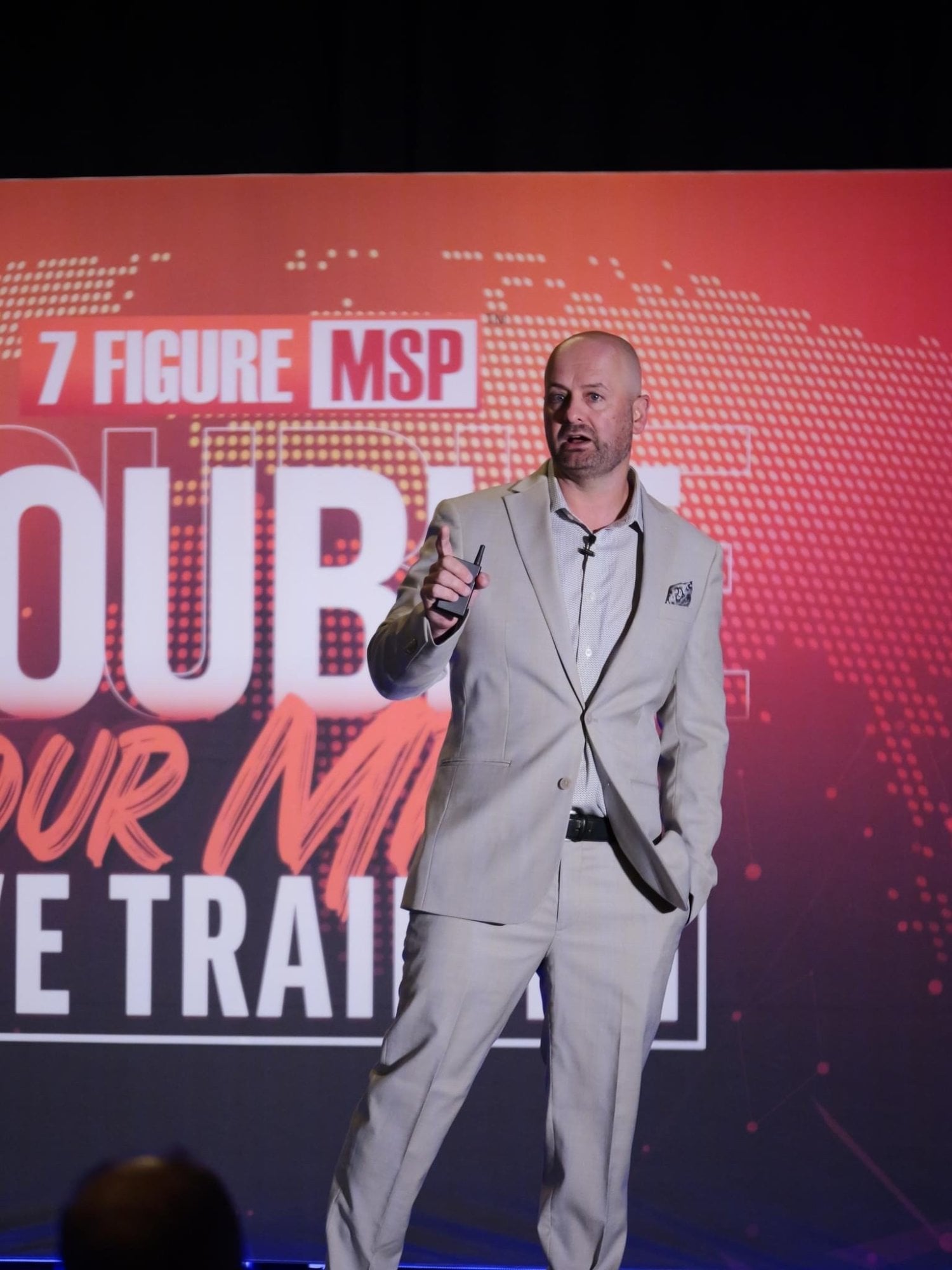 Chris Wiser speaking at 7 Figure MSP event