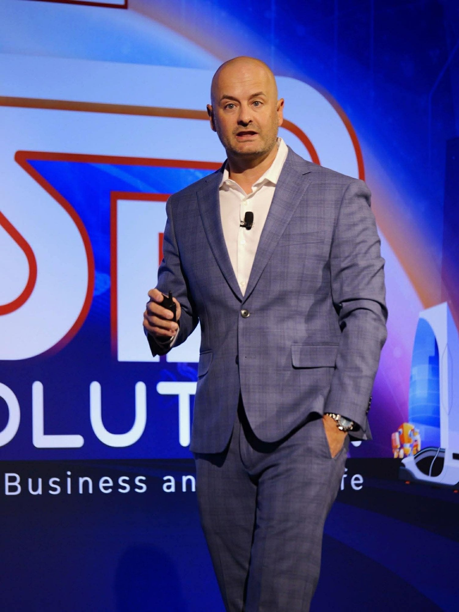 Chris Wiser speaking on stage