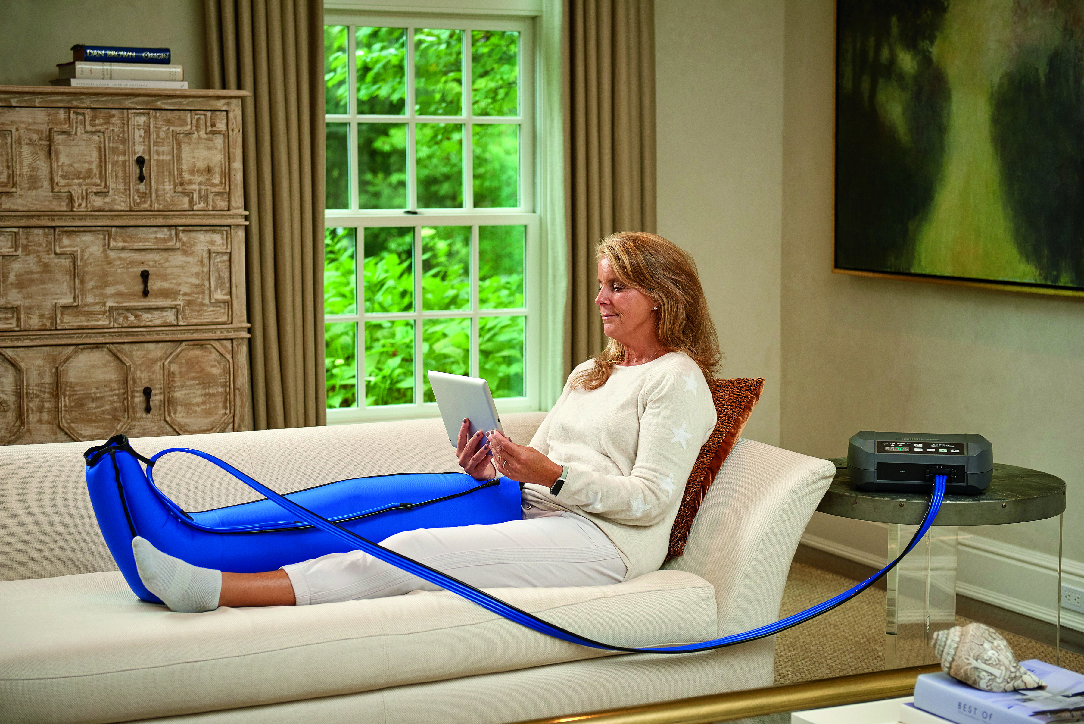 BioCompression pneumatic compression pump for home lymphedema treatment — prescribed by NJ physicians and supplied by MCB DME Hawthorne