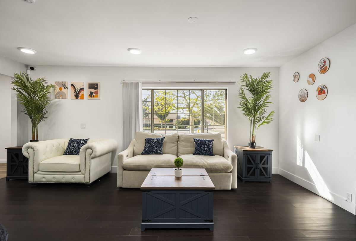 Living area at Chino Manor assisted living in Chino, CA