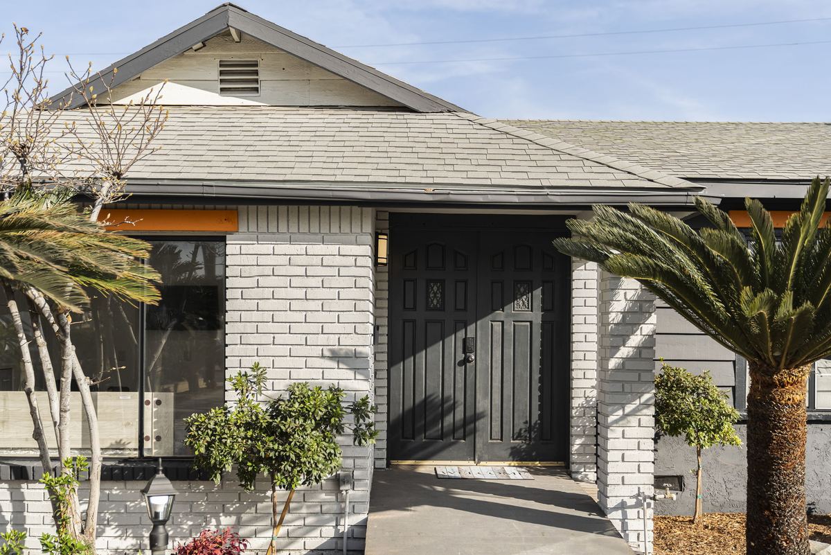 Exterior entrance of Chino Manor in Chino, CA