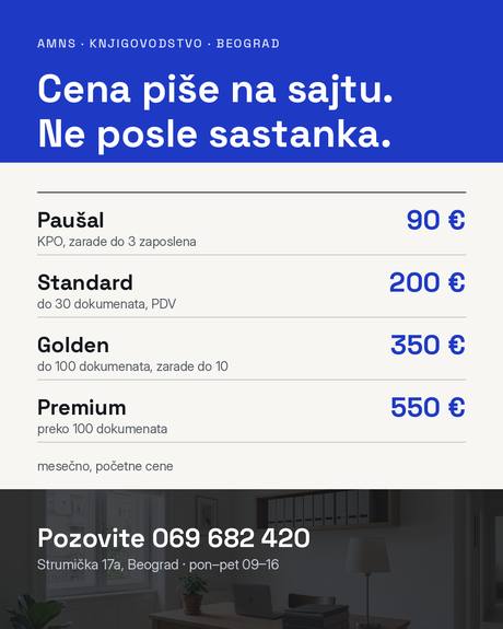 AMNS reklama cenovnik