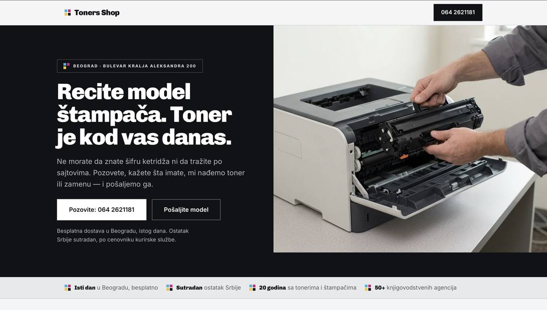 Toners Shop sajt