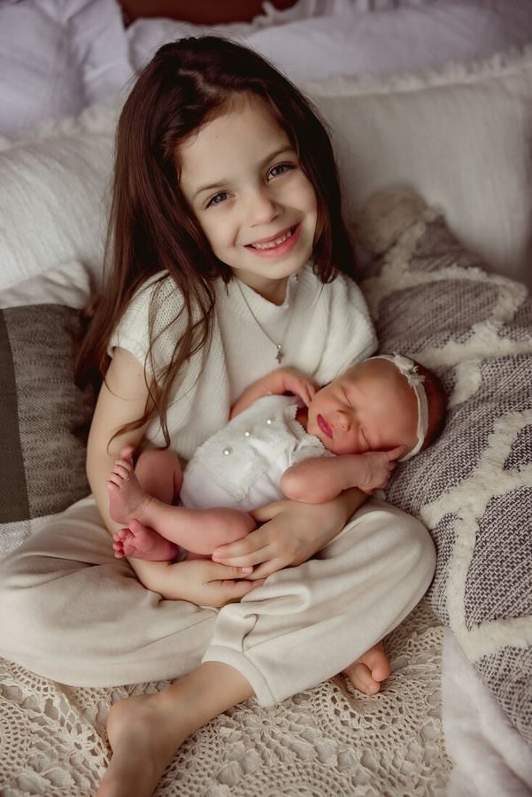 Newborn baby asleep during a studio session