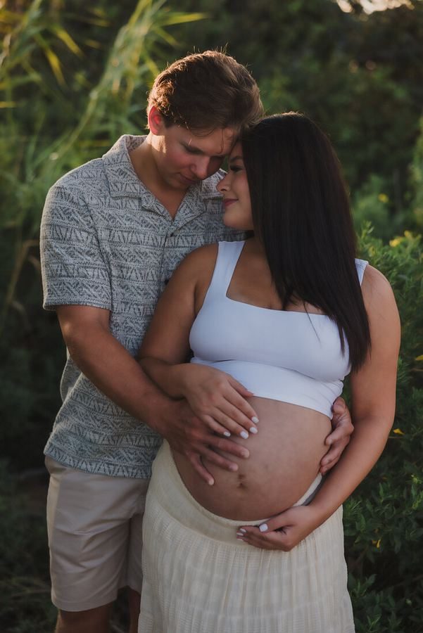 Expecting mother during a maternity session