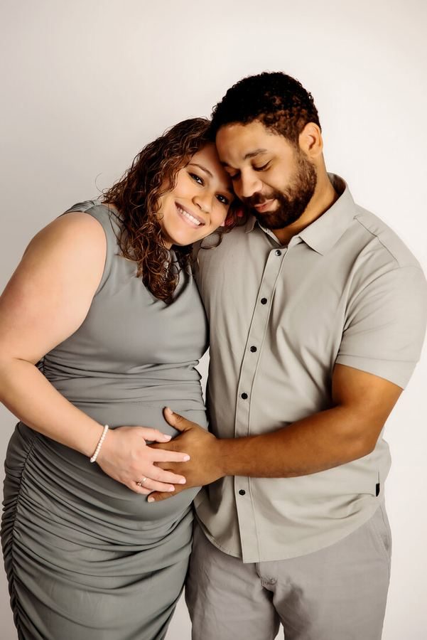 Expecting mother during a maternity session