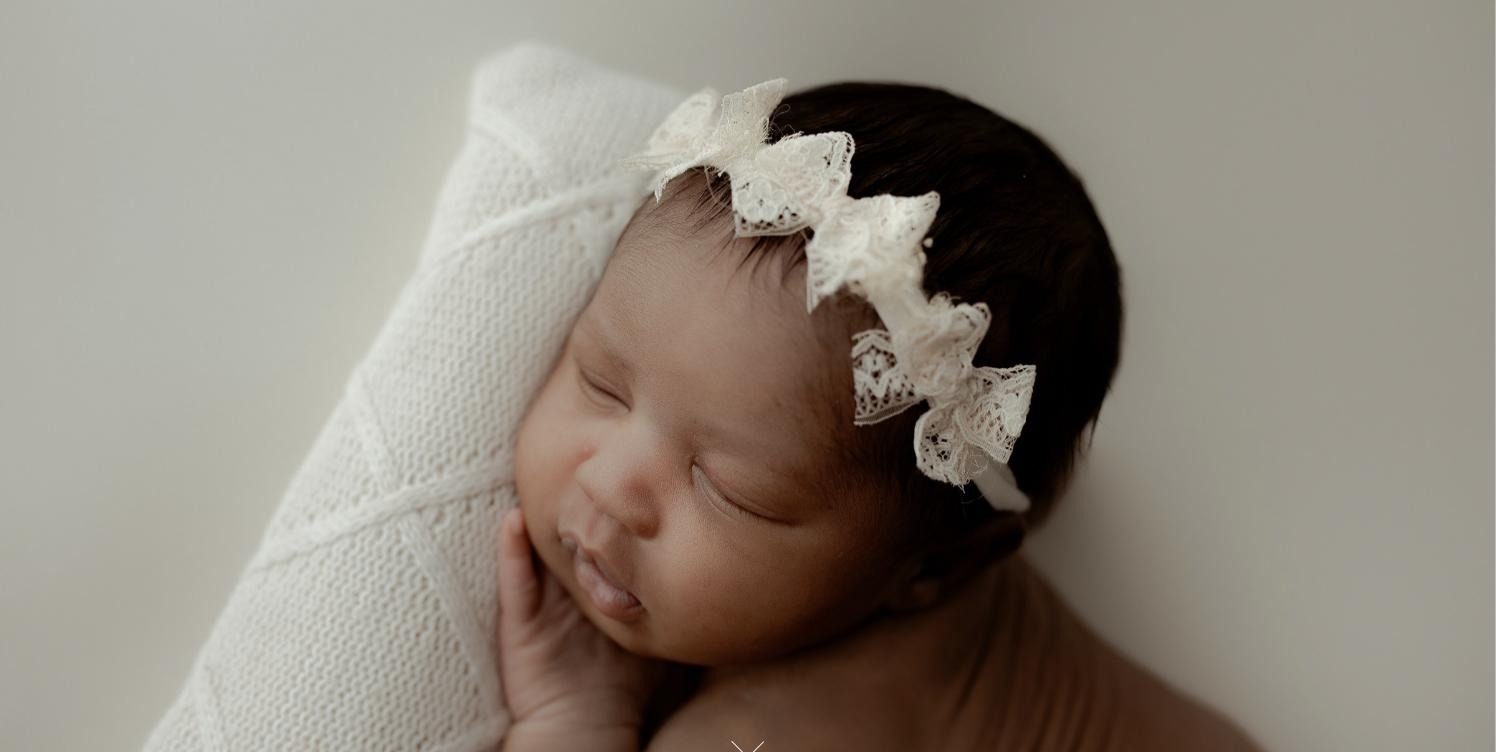 Newborn baby portrait, close up