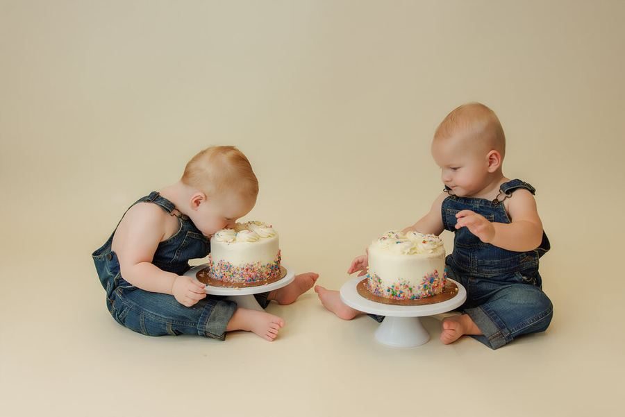 Baby milestone and cake smash session