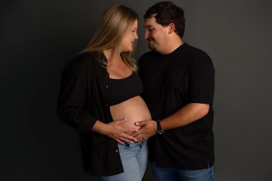 Expecting mother during a maternity session