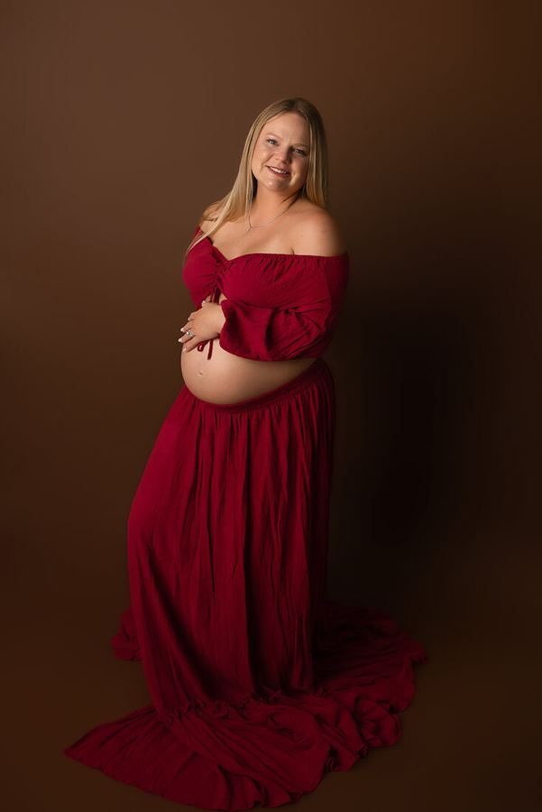 Expecting mother during a maternity session