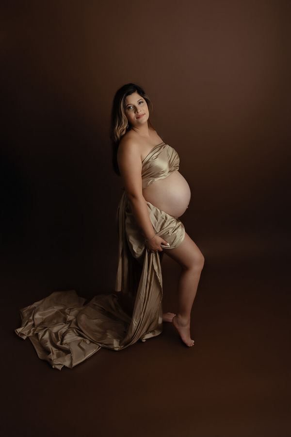 Expecting mother during a maternity session