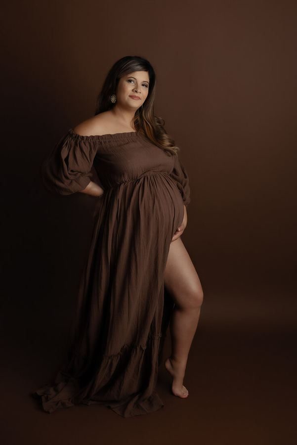 Expecting mother during a maternity session