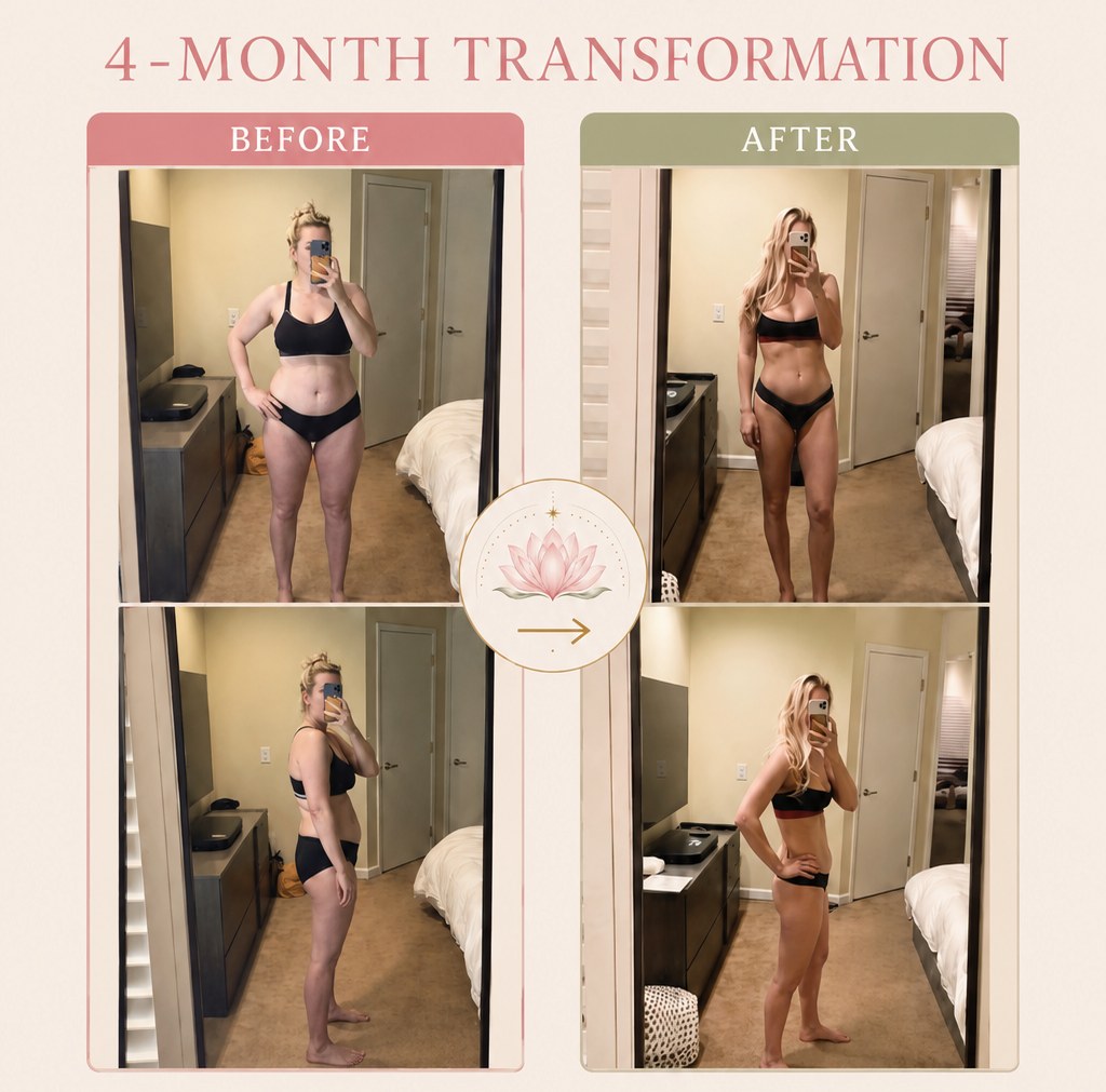 Wellness With Yaeli client before and after a 4-month transformation